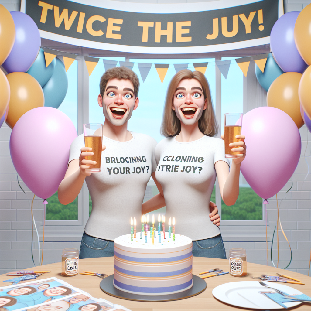 Cloning Extravaganza: Toasting Twins - Two of You Now Exist, Double the Birthday Fun!