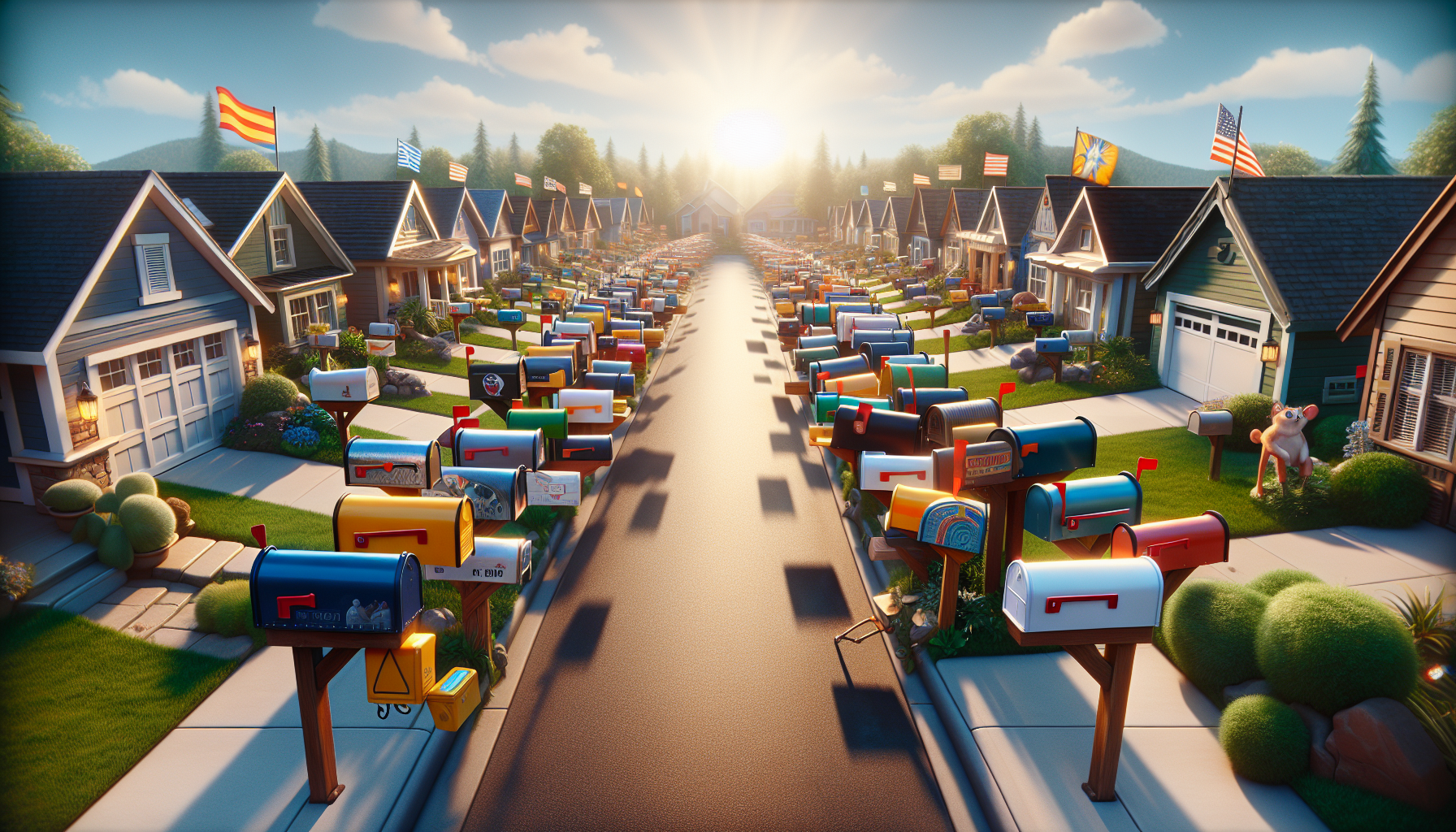 Competitive Mailbox Flag Waving: When Deliveries Become a Neighborhood Display of Dominance