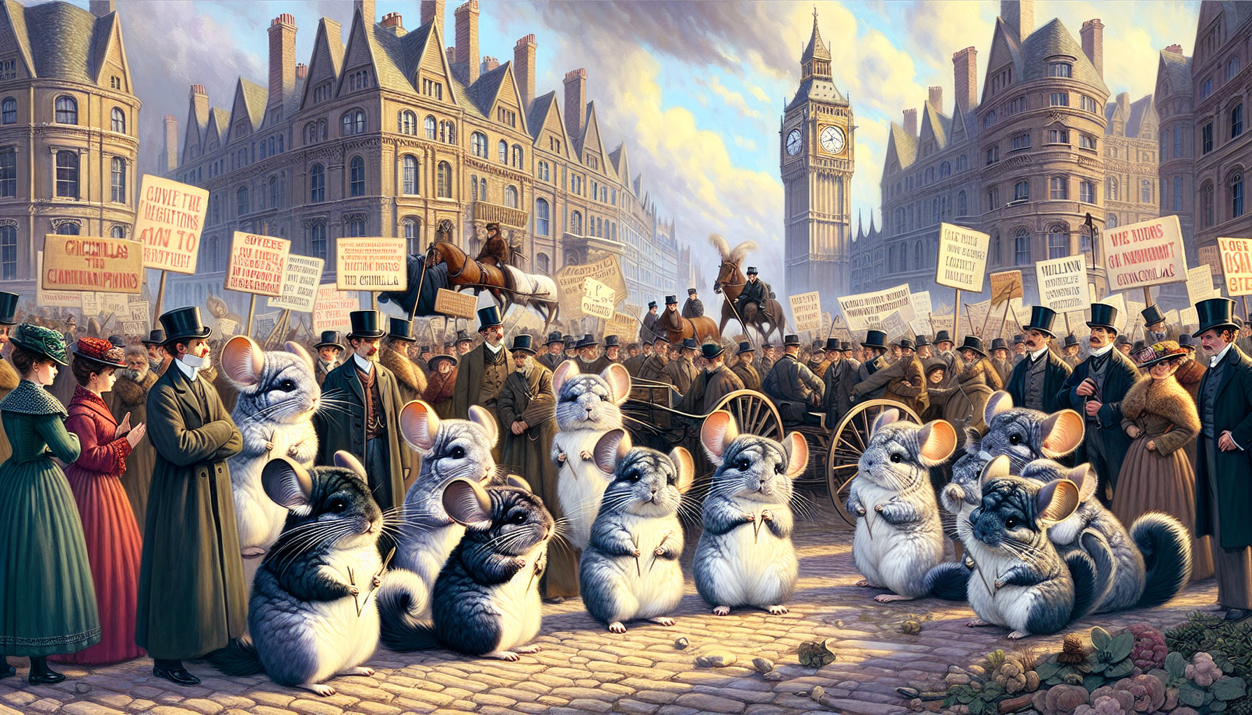 The Great Chinchilla Uprising: Fuzzy Rebels Demand Fair Fur Trade Policies in Victorian England