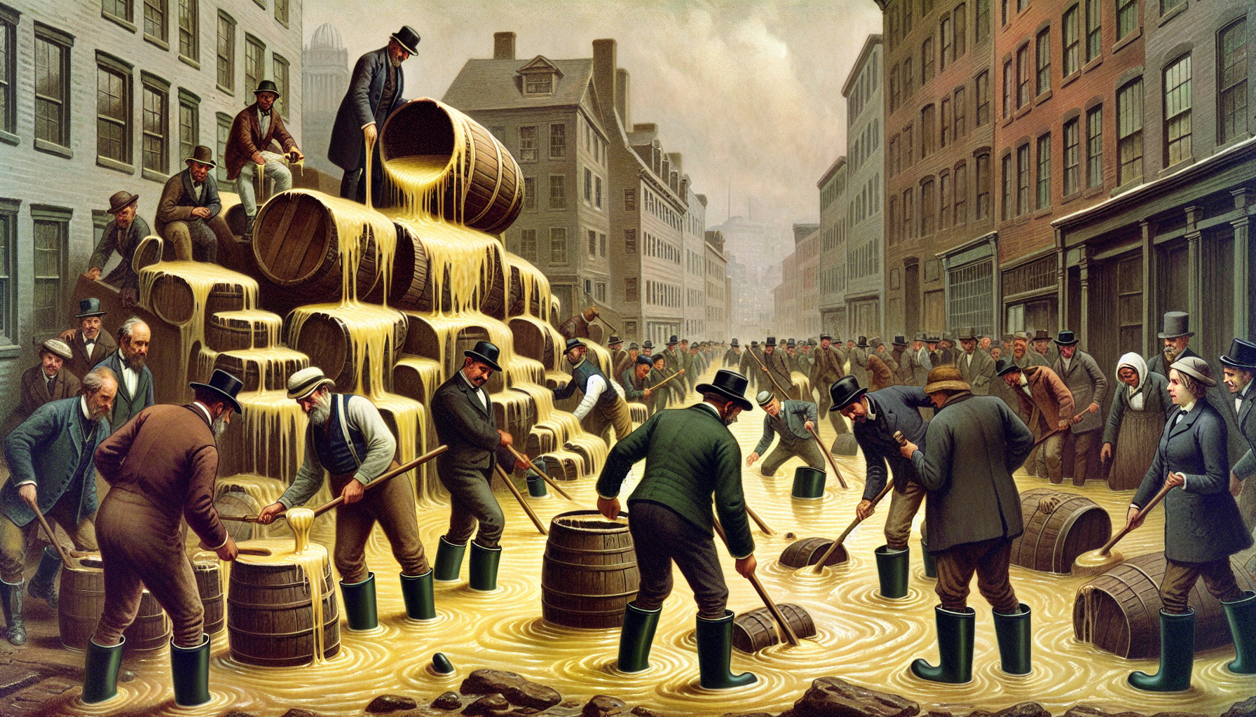 The Great Molasses Flood of 1858: Boston's Sticky Situation and the Rise of the Gumboot Gang