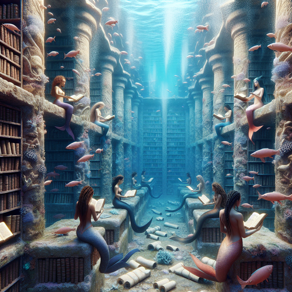 The Lost Library of Atlantis: Waterproof Papyrus Scrolls and Mermaids with Reading Lists