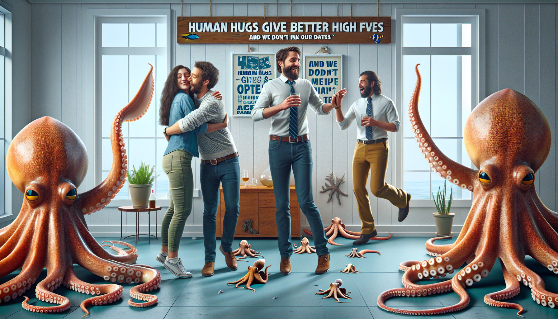 Octopus Envy? Nah, Human Hugs Give Better High Fives (and We Don't Ink Our Dates)