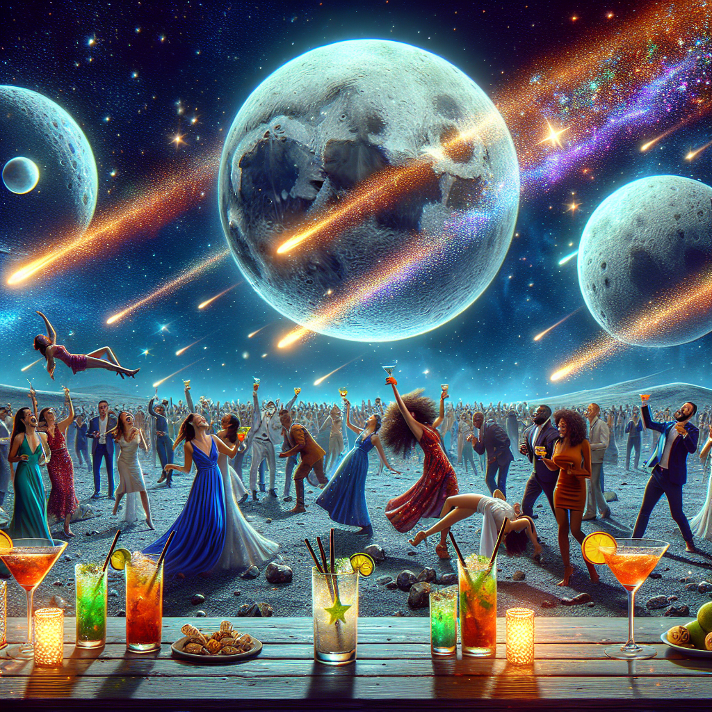 Meteorite Martini & Moonwalk Mayhem: Celebrating with Cocktails from Space and a Lunar Limbo Contest
