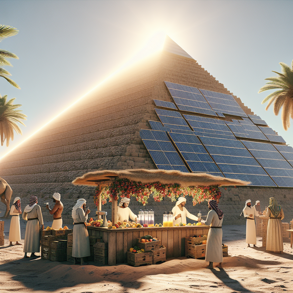 The Pyramid Power Plant: Pharaohs Harness Sunbeams for the First Solar Smoothie Stand