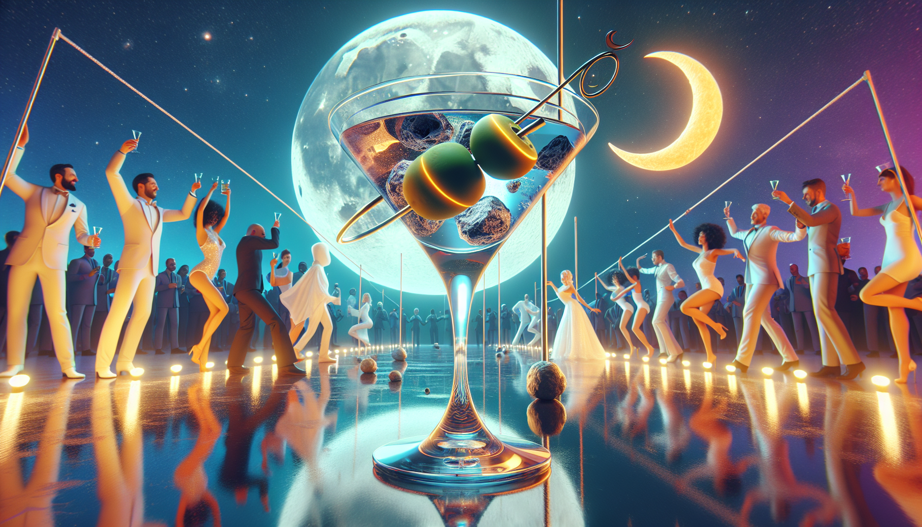 Meteorite Martini & Moonwalk Mayhem: Celebrating with Cocktails from Space and a Lunar Limbo Contest
