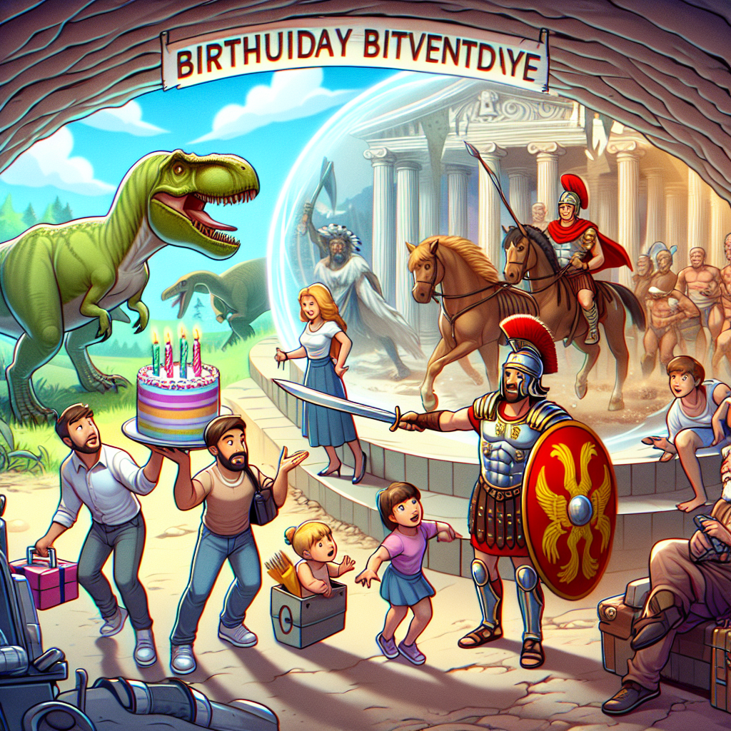 Time-Traveling Treasure Hunt: Unearthing Dinosaurs and Roman Gladiators for a Birthday Through the Ages